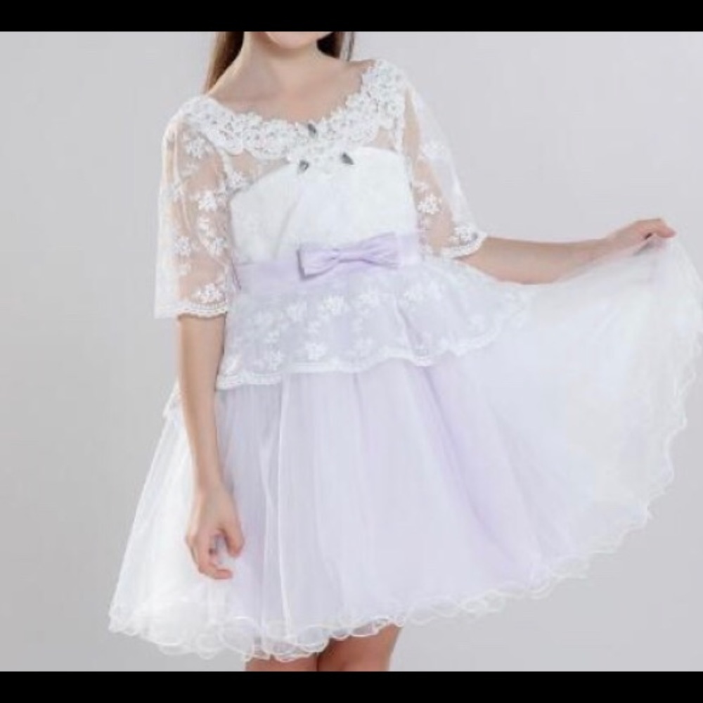 Lavender lace Tulle dress Weaver, Chasing Fireflies 6 or 10 Easter dressy nwt - Picture 3 of 8